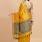 Classic Tussar Silk Yellow Woven Saree