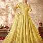 Trendy Suit Art Silk Yellow Embroidered Salwar Kameez