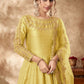 Trendy Suit Art Silk Yellow Embroidered Salwar Kameez