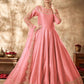 Anarkali Suit Art Silk Pink Embroidered Salwar Kameez