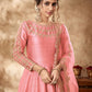 Anarkali Suit Art Silk Pink Embroidered Salwar Kameez