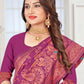 Trendy Saree Silk Purple Meenakari Saree