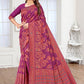 Trendy Saree Silk Purple Meenakari Saree