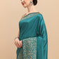 Classic Banglori Silk Raw Silk Teal Woven Saree