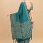 Classic Banglori Silk Raw Silk Teal Woven Saree