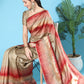 Contemporary Tussar Silk Beige Woven Saree