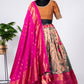 A Line Lehenga Jacquard Silk Beige Weaving Lehenga Choli