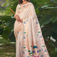 Classic Silk White Floral Patch Saree