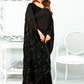 Contemporary Georgette Silk Black Patch Border Saree