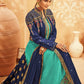 Lehenga Choli Georgette Satin Turquoise Embroidered Lehenga Choli