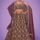 Lehenga Choli Georgette Mauve Sequins Lehenga Choli