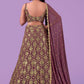 Lehenga Choli Georgette Mauve Sequins Lehenga Choli