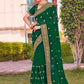 Classic Georgette Green Embroidered Saree