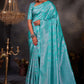 Classic Kanjivaram Silk Aqua Blue Weaving Saree