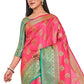 Classic Kanjivaram Silk Pink Zari Saree