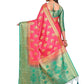 Classic Kanjivaram Silk Pink Zari Saree