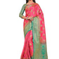 Classic Kanjivaram Silk Pink Zari Saree
