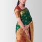 Contemporary Kanjivaram Silk Green Zari Saree