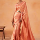 Traditional Saree Kanjivaram Silk Peach Weaving Saree