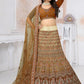 Lehenga Choli Net Mustard Embroidered Lehenga Choli