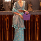 Trendy Saree Linen Blue Weaving Saree