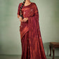Contemporary Georgette Magenta Weaving Saree