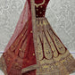 Lehenga Choli Velvet Maroon Dori Work Lehenga Choli