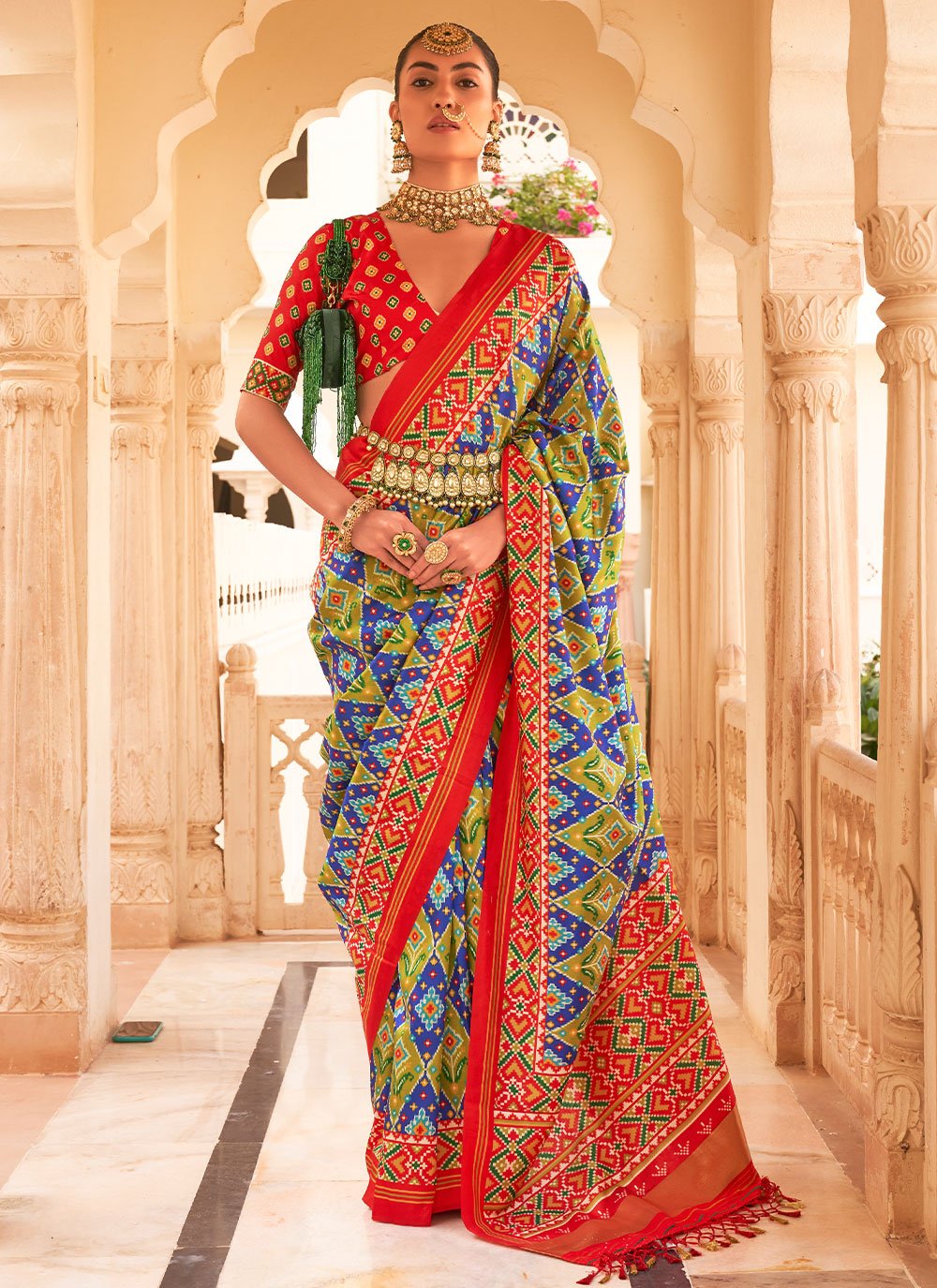 Classic Tussar Silk Multi Colour Weaving Saree