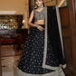 Lehenga Choli Net Black Sequins Lehenga Choli