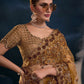 Contemporary Net Mustard Embroidered Saree