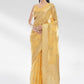 Contemporary Organza Yellow Zari Saree