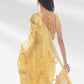 Contemporary Organza Yellow Zari Saree