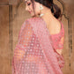 Classic Net Pink Diamond Saree