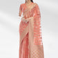 Classic Organza Pink Zari Saree