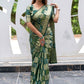 Contemporary Pure Silk Green Bandhej Saree
