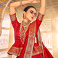 Classic Satin Silk Red Weaving Saree