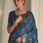 Classic Silk Blue Woven Saree