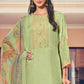 Salwar Suit Pure Silk Sea Green Buttons Salwar Kameez
