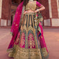 Lehenga Choli Silk Multi Colour Embroidered Lehenga Choli