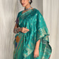 Classic Silk Teal Woven Saree