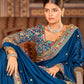 Trendy Saree Organza Blue Thread Saree