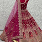 A Line Lehenga Velvet Rani Diamond Lehenga Choli